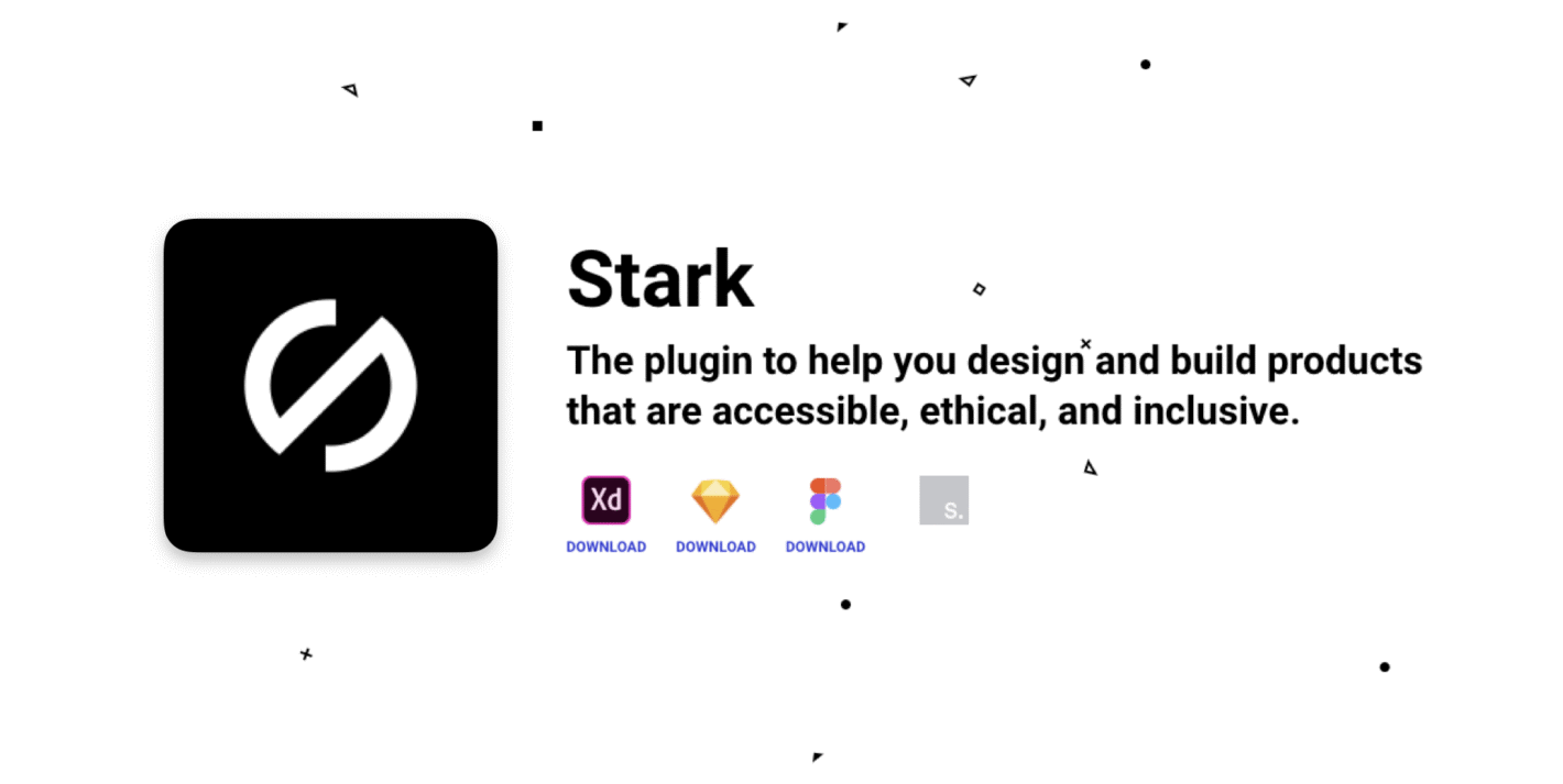 Stark のアイコンとサイトのスクリーンショット
