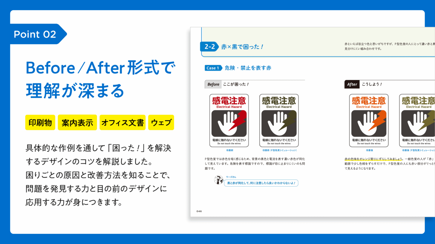 作例の改善ページのサンプル
